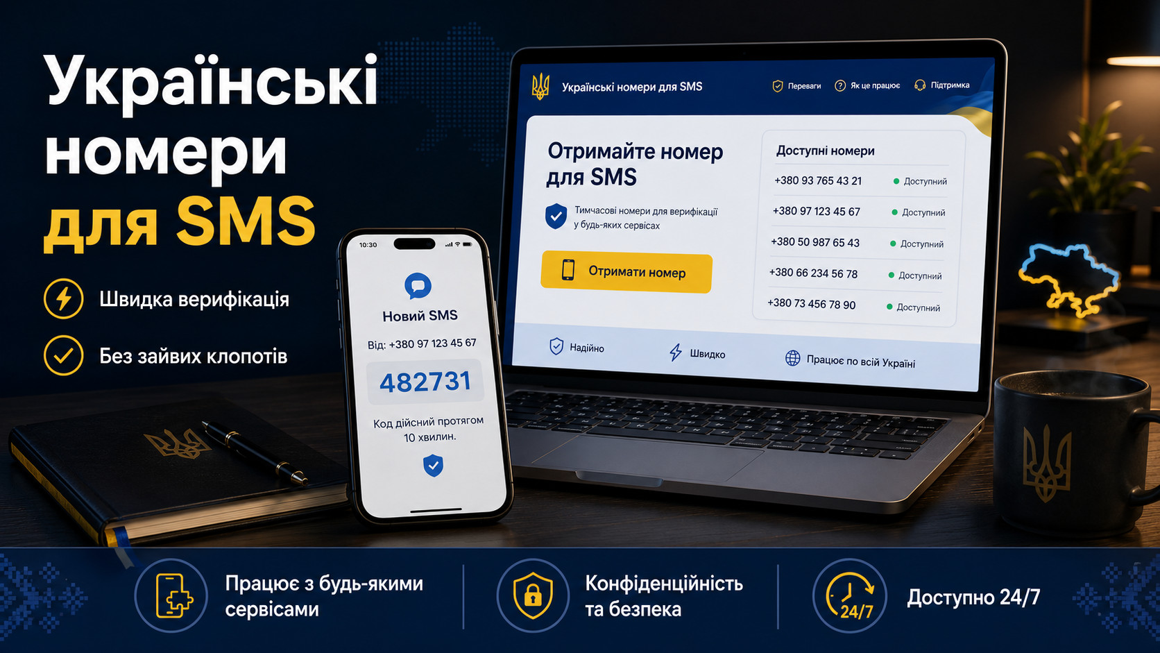 Швидке отримання українського номера для підтвердження акаунта